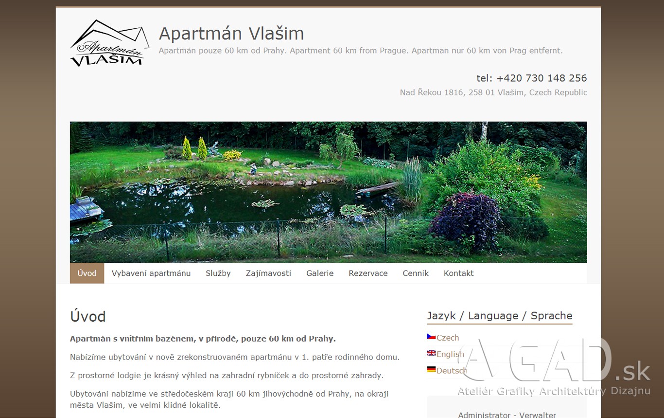 Webstránka Apartmán Vlašim Webstránka Apartmán Vlašim