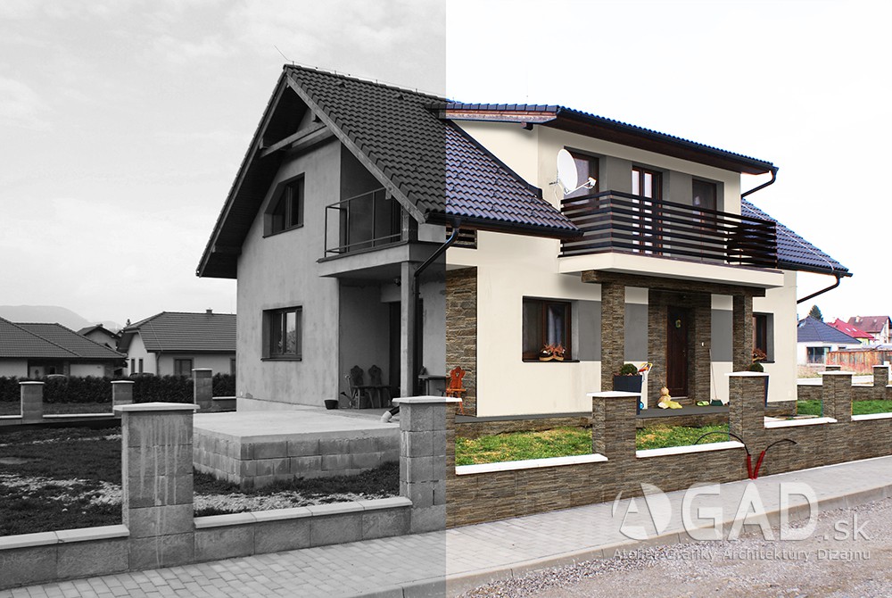 Návrh fasády RD, Partizánska Ľupča Návrh fasády RD, Partizánska Ľupča